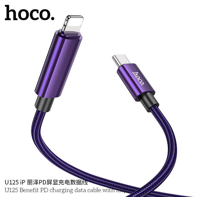 HD_SYNC:U125 Benefit PD charging data cable with display iP