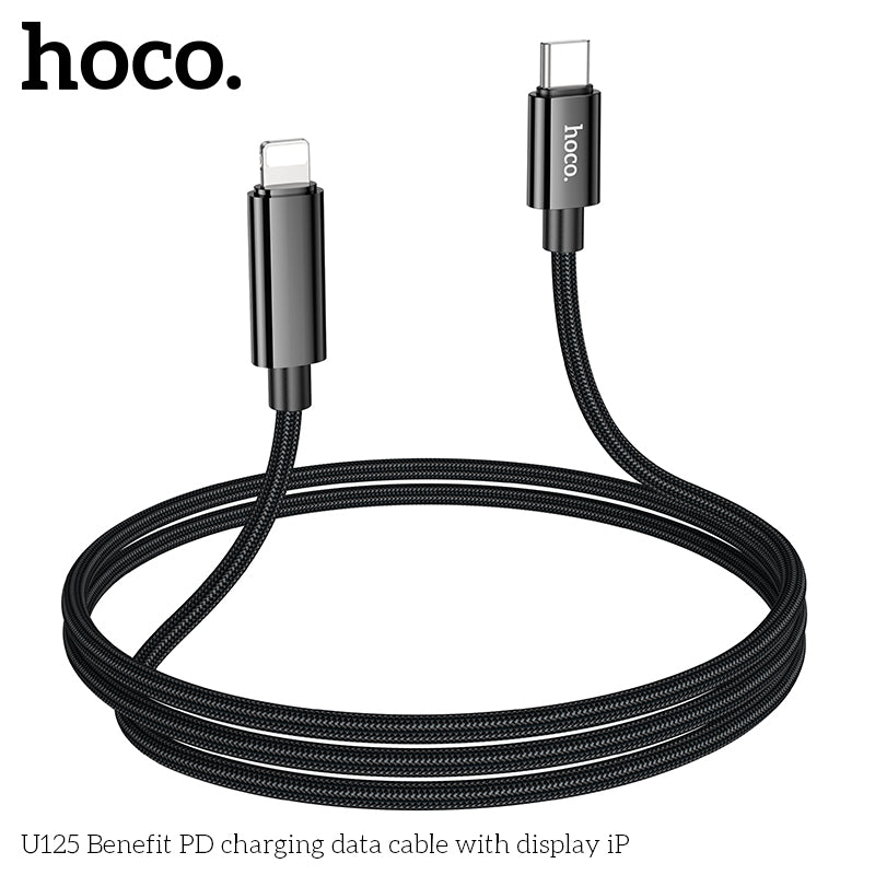 HD_SYNC:U125 Benefit PD charging data cable with display iP