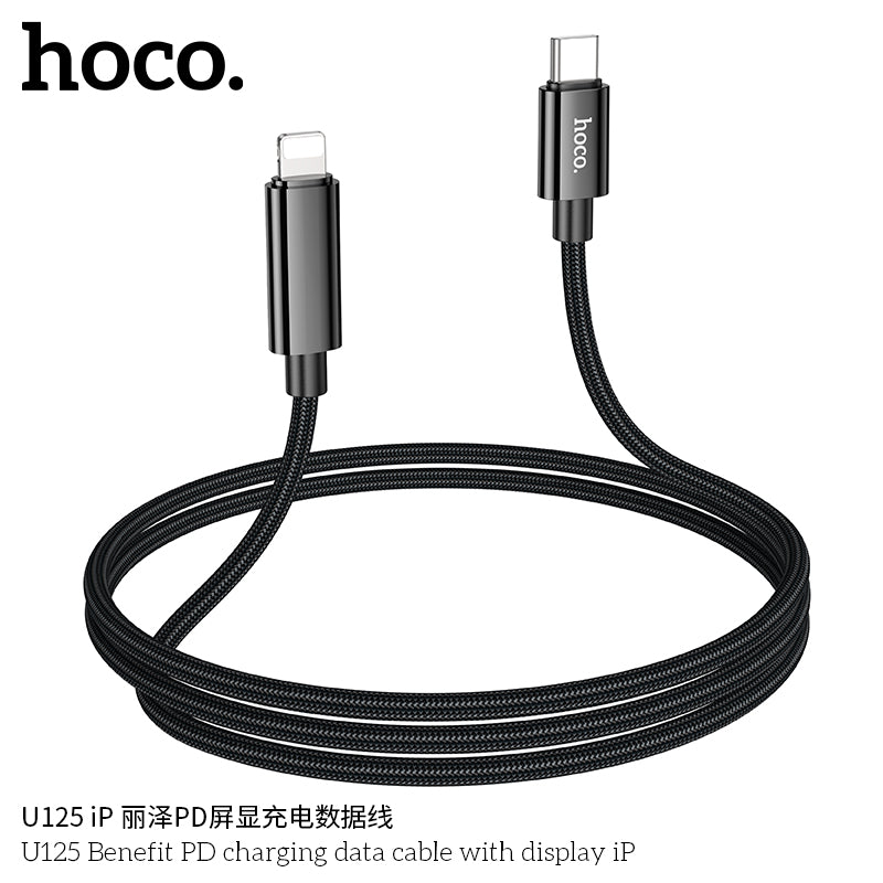 HD_SYNC:U125 Benefit PD charging data cable with display iP