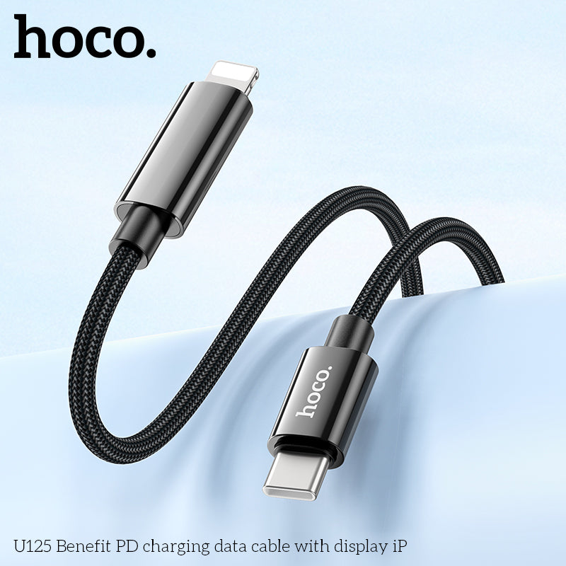 HD_SYNC:U125 Benefit 100W charging data cable with display Type-C to Type-C