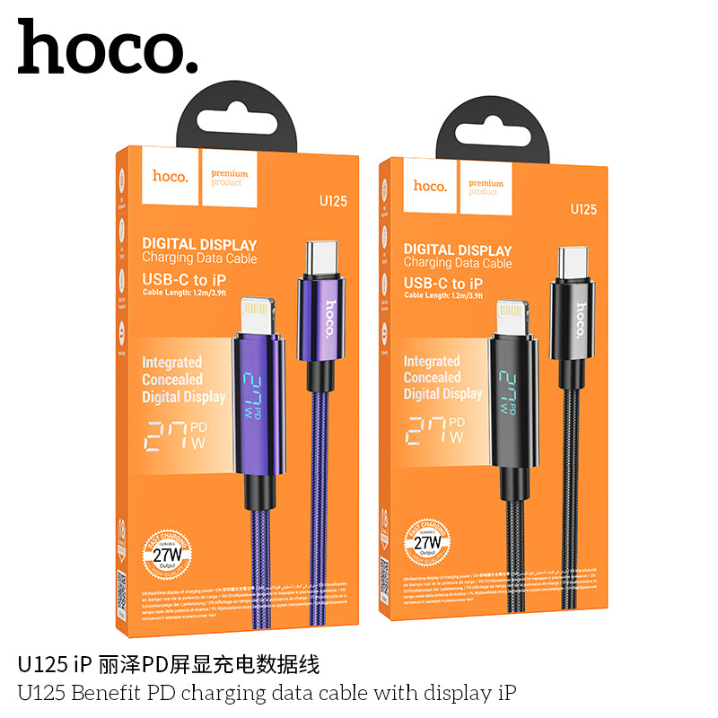 HD_SYNC:U125 Benefit PD charging data cable with display iP