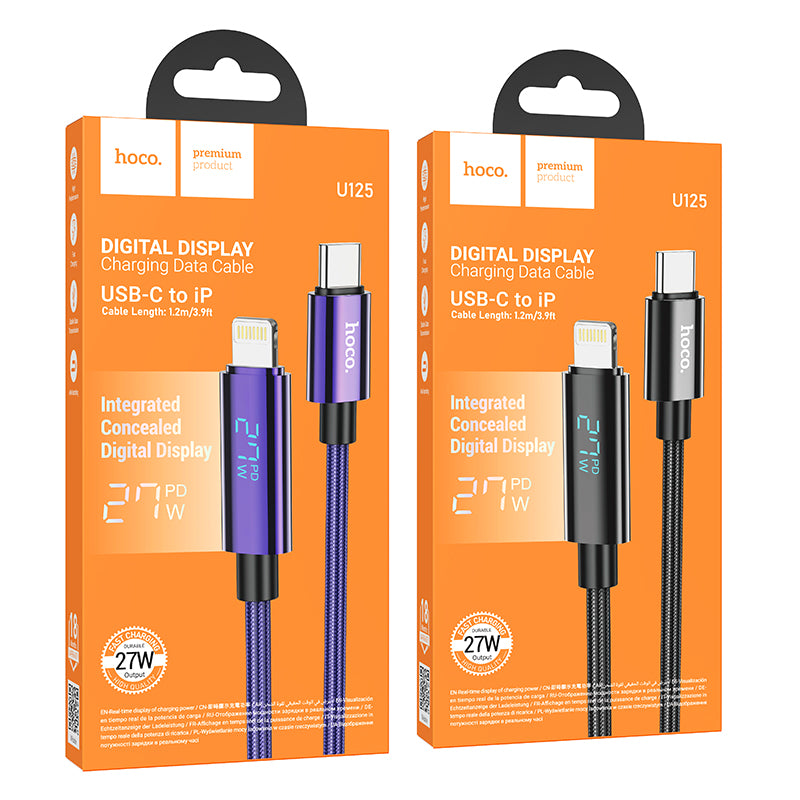 HD_SYNC:U125 Benefit 5A charging data cable with display Type-C
