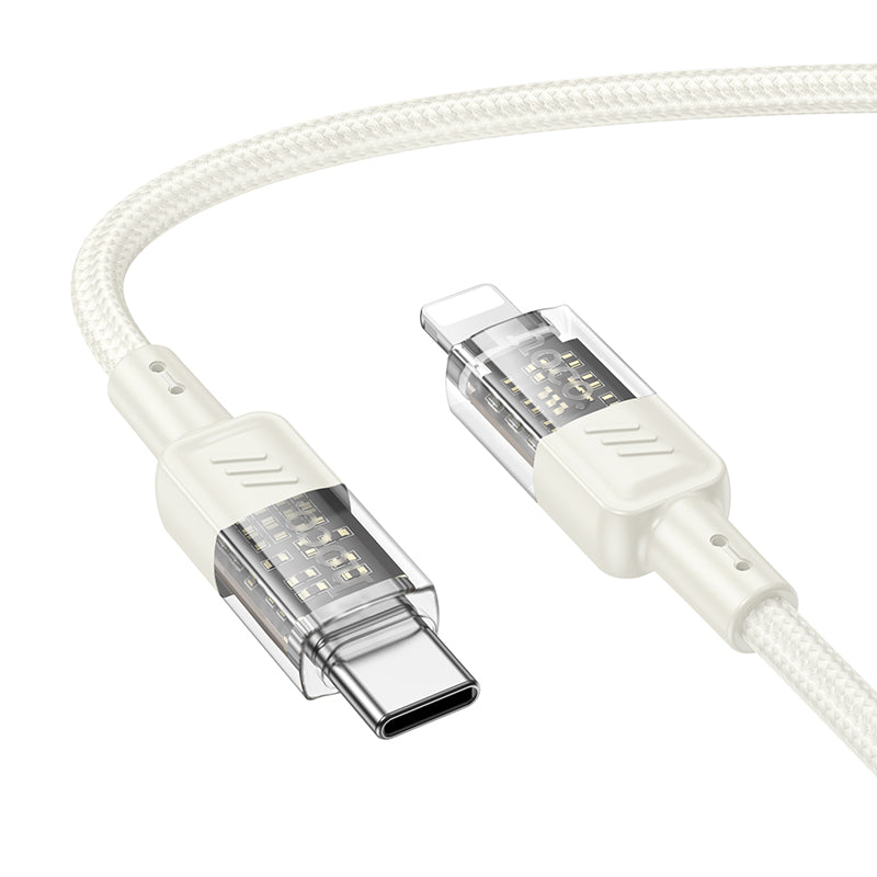 HD_SYNC:U129 Spirit PD transparent charging data cable iP