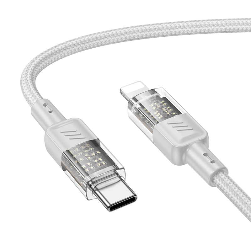 HD_SYNC:U129 Spirit PD transparent charging data cable iP