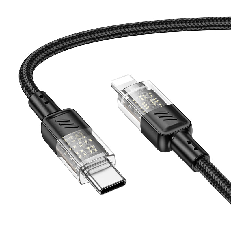 HD_SYNC:U129 Spirit PD transparent charging data cable iP