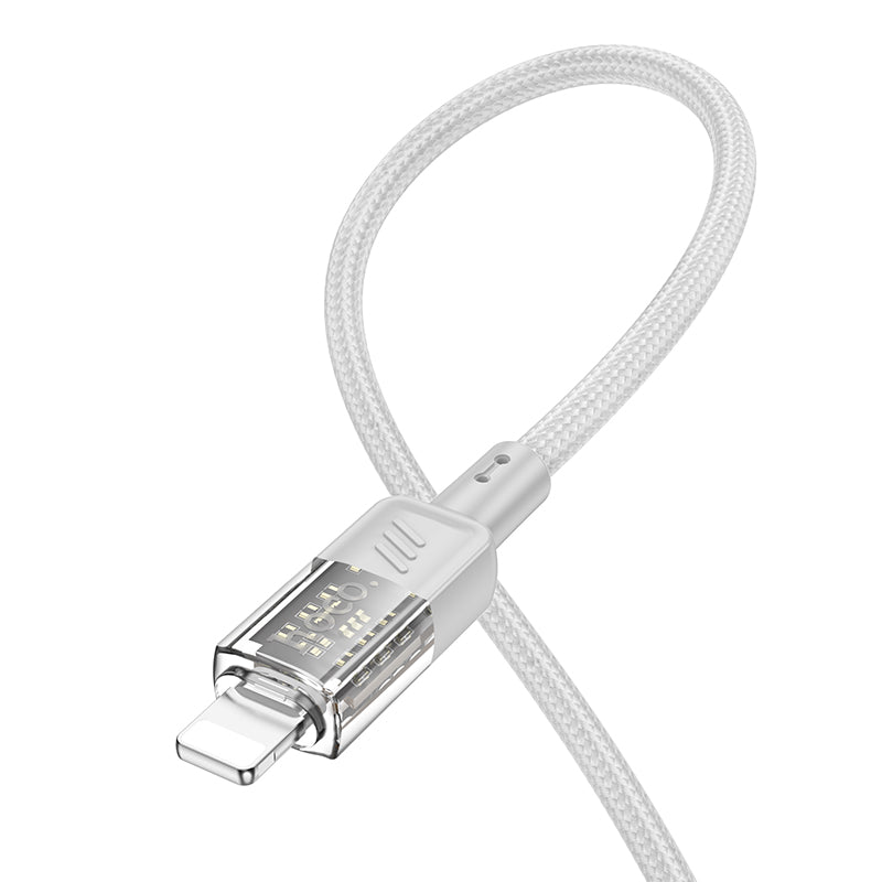 HD_SYNC:U129 Spirit PD transparent charging data cable iP