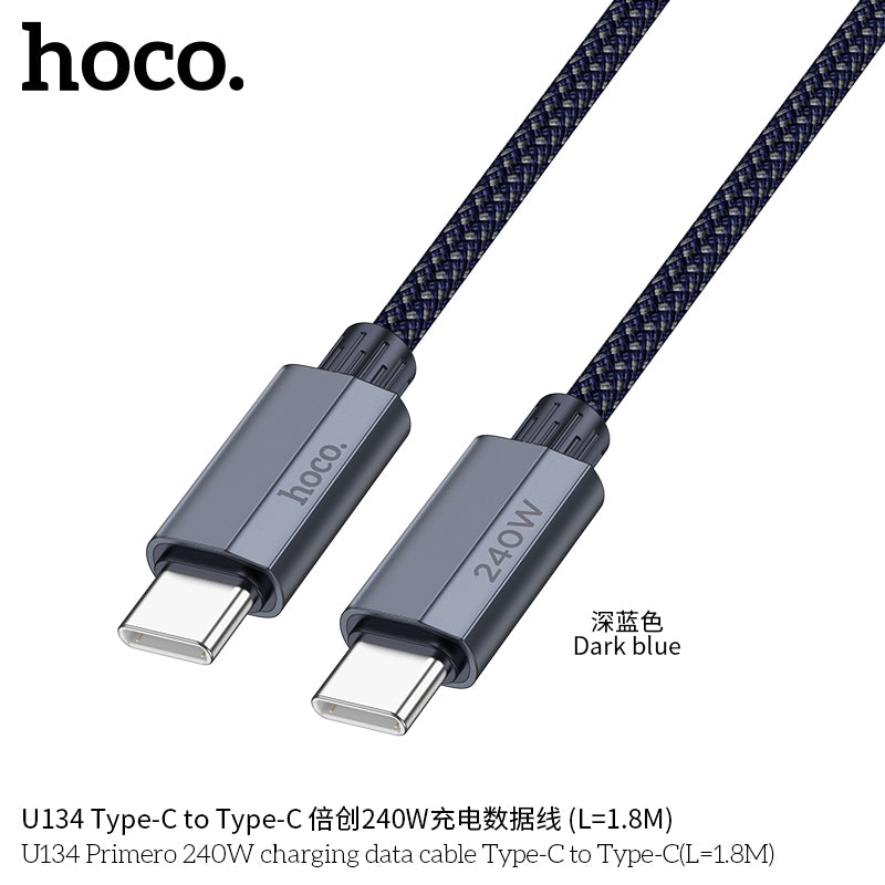 HD_SYNC:U134 Primero 240W charging data cable Type-C to Type-C(L=1.8M)