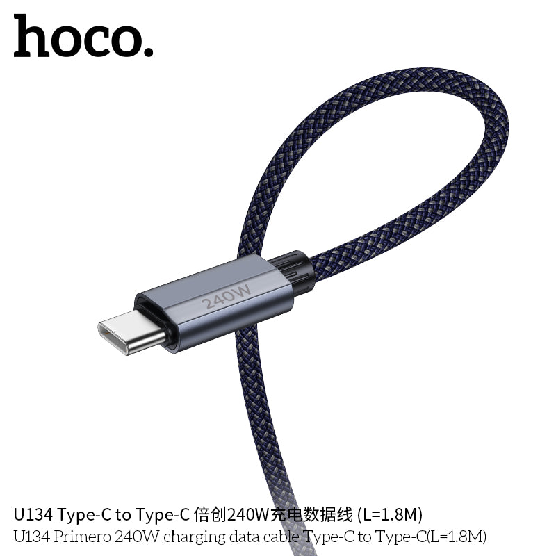 HD_SYNC:U134 Primero 240W charging data cable Type-C to Type-C(L=1.8M)