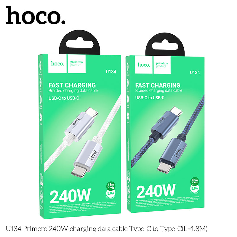 HD_SYNC:U134 Primero 240W charging data cable Type-C to Type-C(L=1.8M)