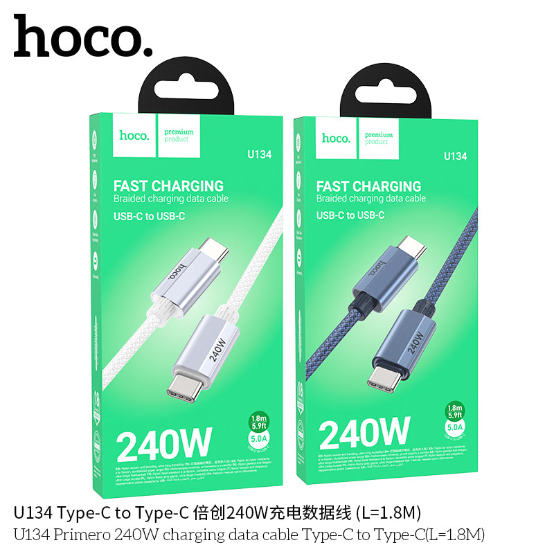 HD_SYNC:U134 Primero 240W charging data cable Type-C to Type-C(L=1.8M)