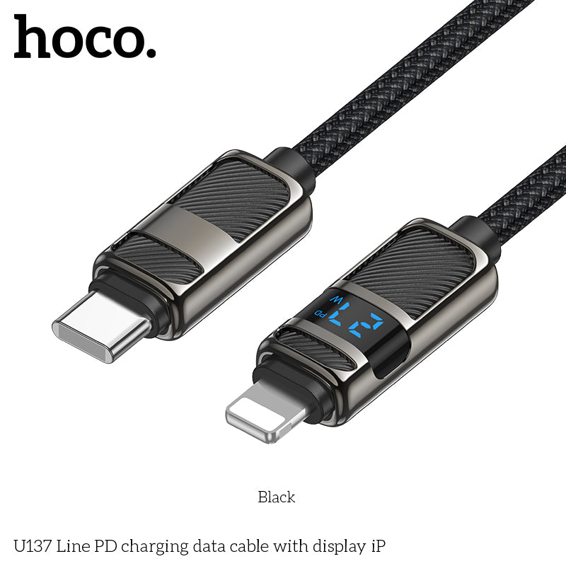 HD_SYNC:U137 Line PD charging data cable with display iP