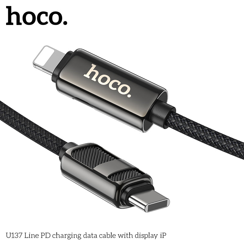 HD_SYNC:U137 Line PD charging data cable with display iP
