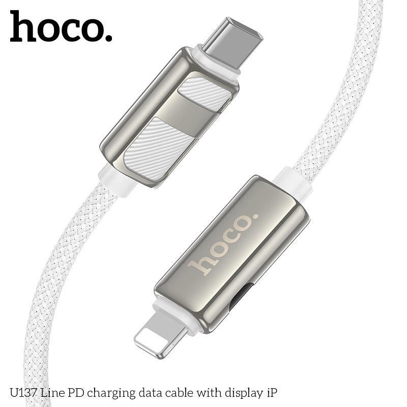 HD_SYNC:U137 Line PD charging data cable with display iP