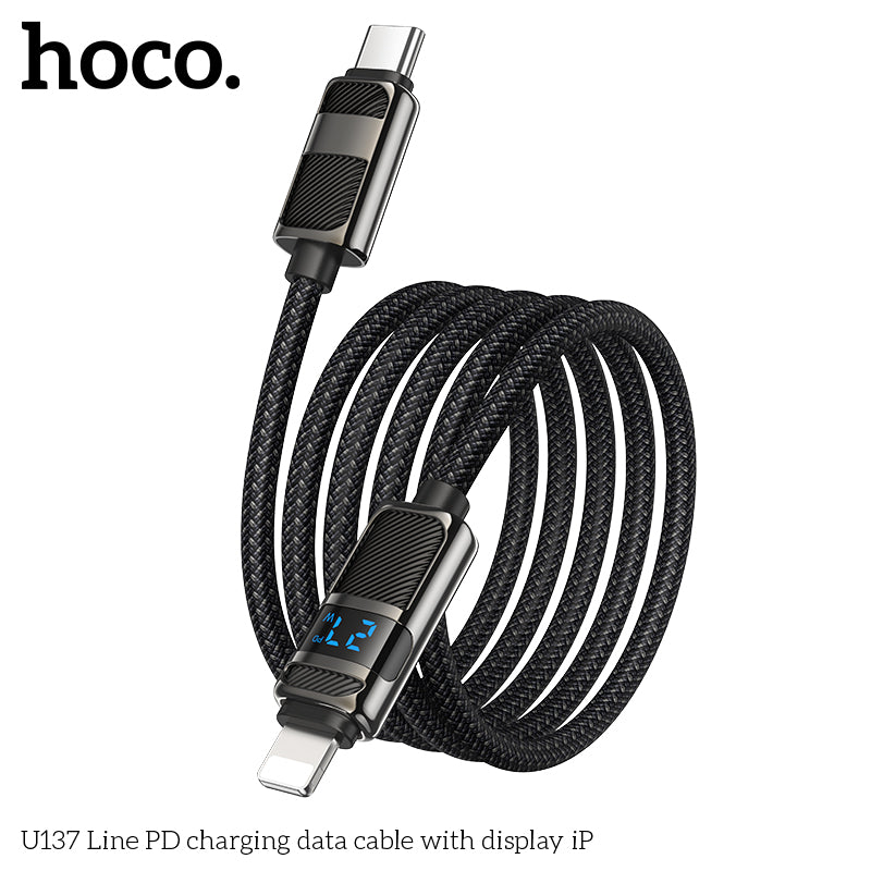 HD_SYNC:U137 Line PD charging data cable with display iP