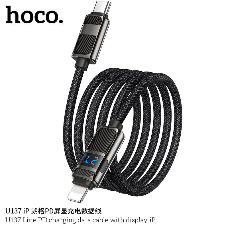 HD_SYNC:U137 Line 60W charging data cable with display C to C