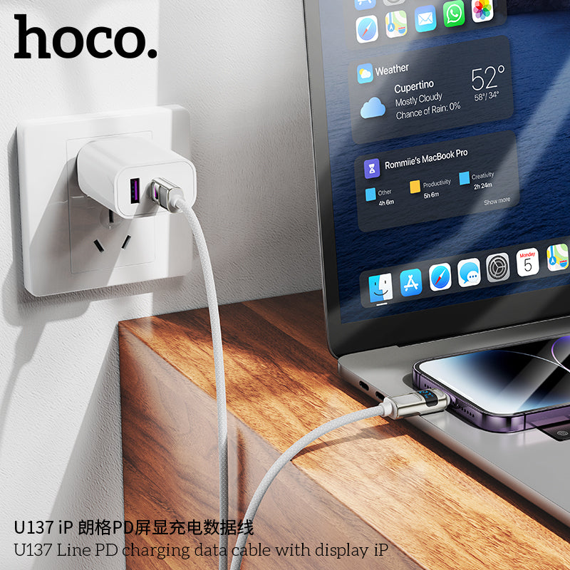 HD_SYNC:U137 Line 60W charging data cable with display C to C