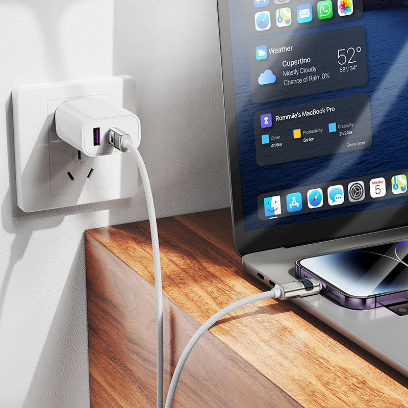 HD_SYNC:U137 5A Line charging data cable with display Type-C
