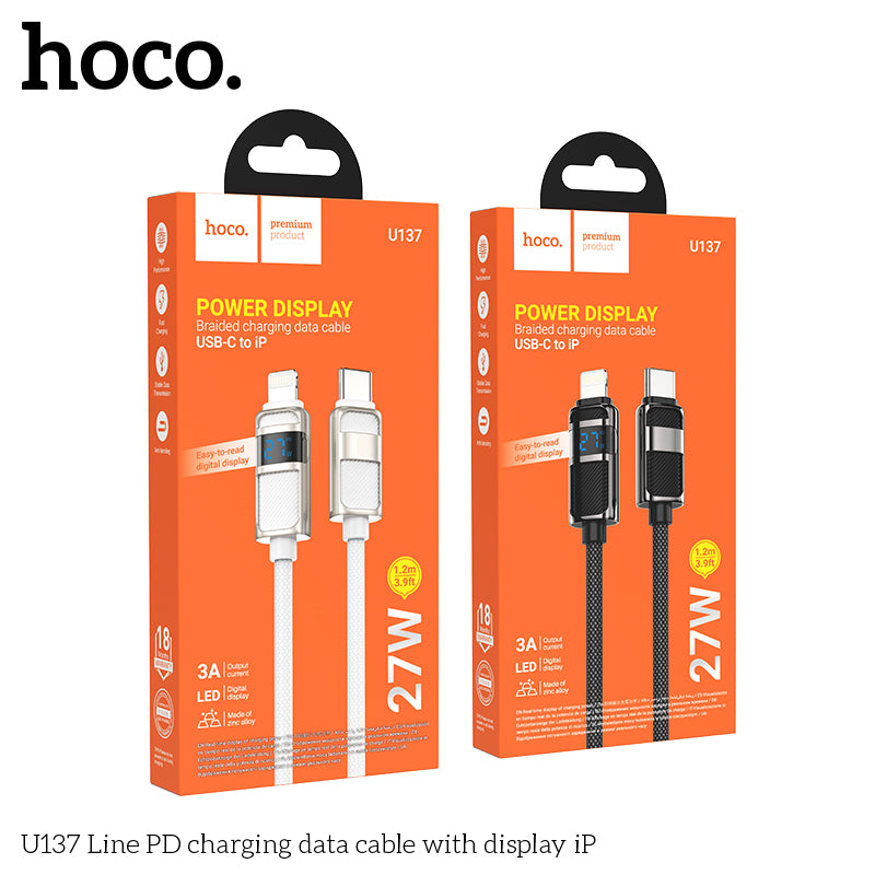 HD_SYNC:U137 Line 60W charging data cable with display C to C