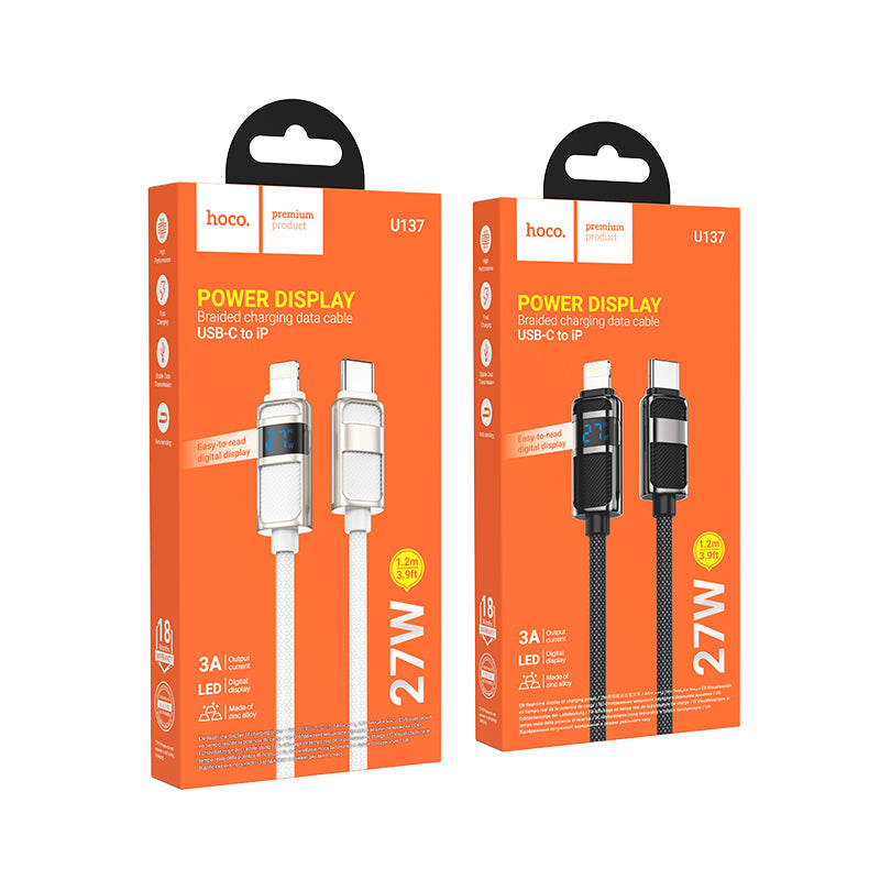 HD_SYNC:U137 Line PD charging data cable with display iP