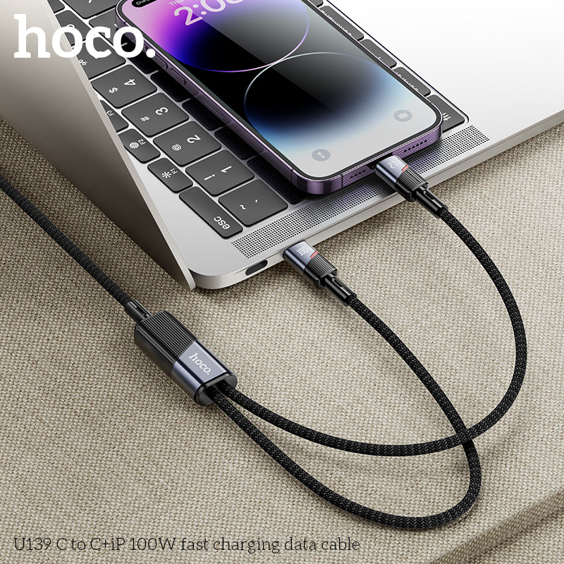 HD_SYNC:U139 C to C+iP 100W fast charging data cable