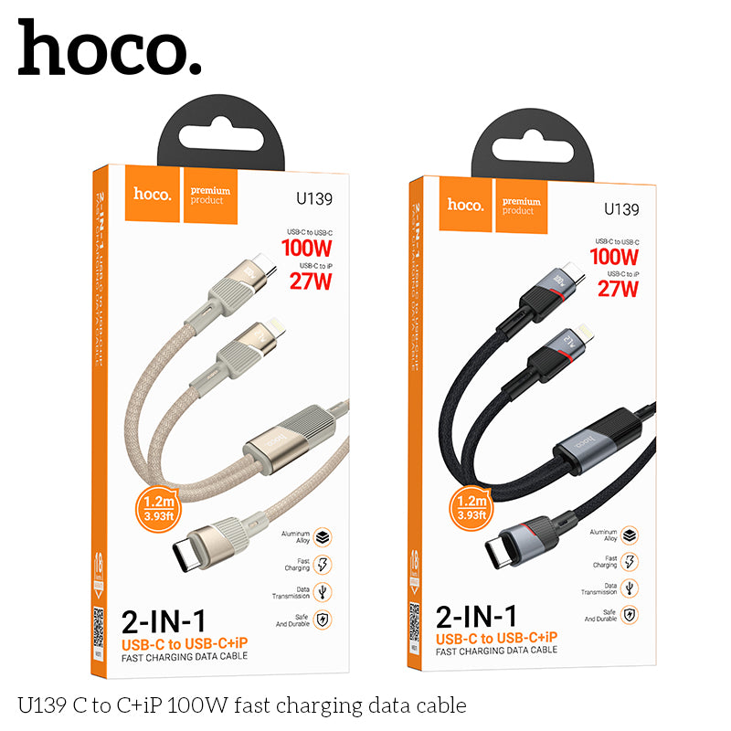 HD_SYNC:U139 C to C+iP 100W fast charging data cable