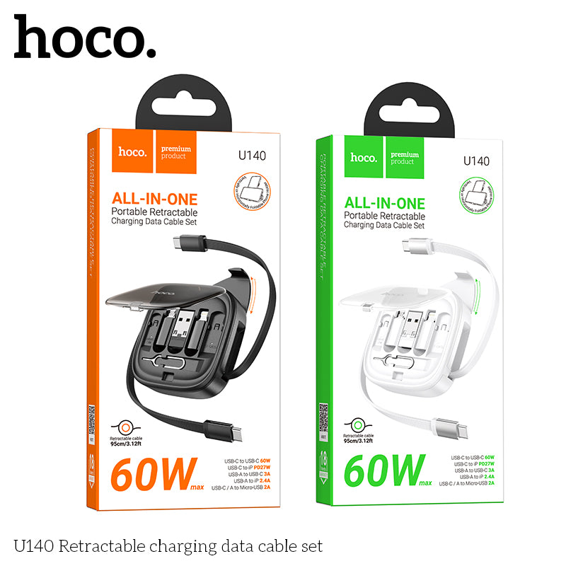HD_SYNC:U140 Retractable charging data cable set