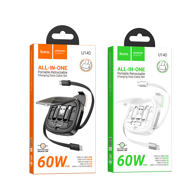 HD_SYNC:U140 Retractable charging data cable set