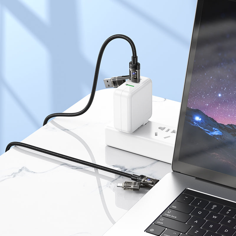 HD_SYNC:U151 Goldsmith 240W 4-in-1 charging data cable USB/C to iP/C
