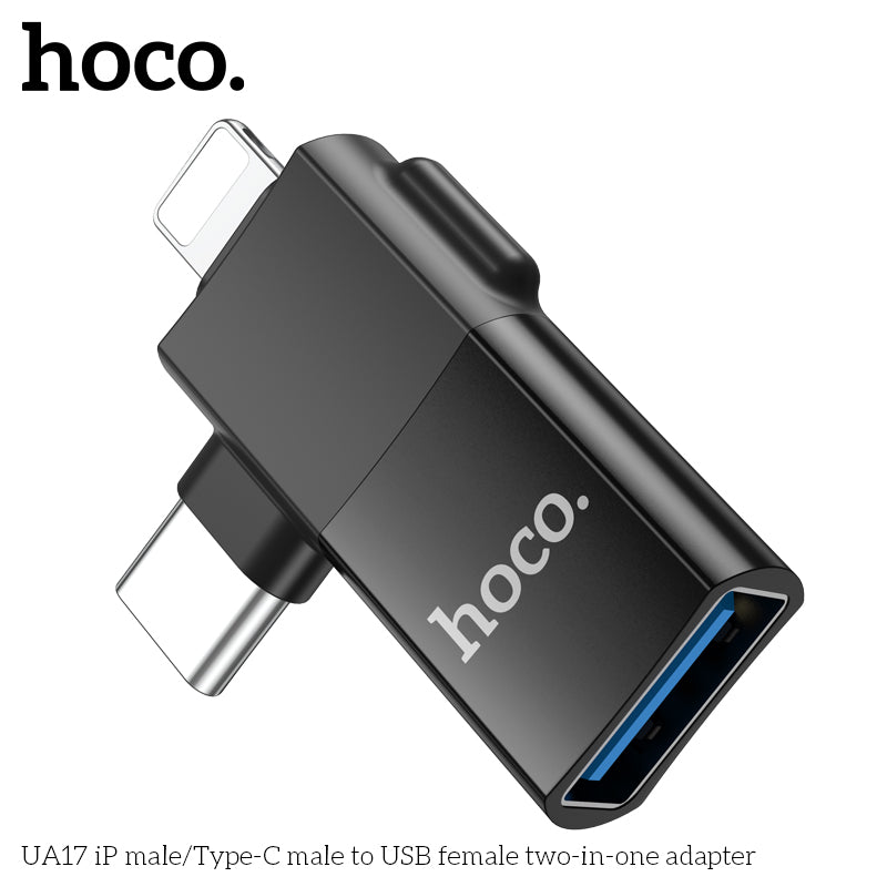 HD_SYNC:UA17 iP male/Type-C male to USB female two-in-one adapter