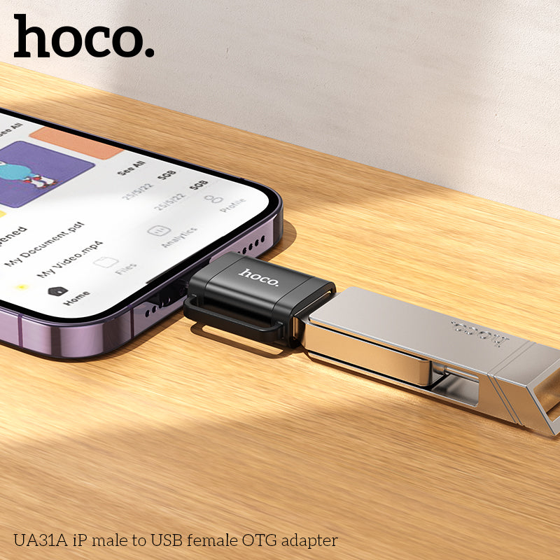 Hoco UA31A iP male to USB female OTG adapter – TEQ PTY LTD