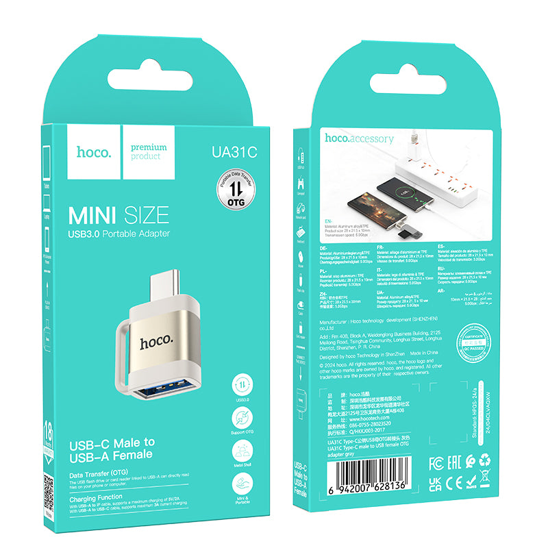 HD_SYNC:UA31C Type-C male to USB female OTG adapter