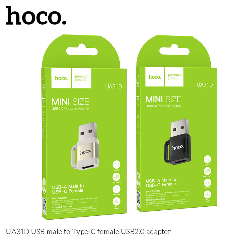 HD_SYNC:UA31D USB male to Type-C female USB2.0 adapter