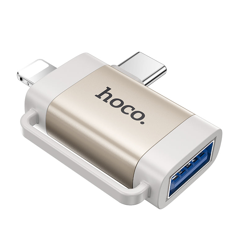 HD_SYNC:UA31F iP male/Type-C male to USB female OTG 2-in-1 adapter
