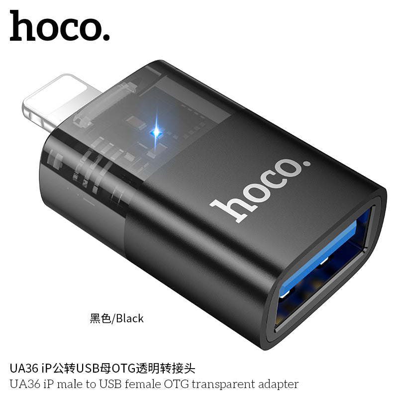 HD_SYNC:UA36 iP male to USB female OTG transparent adapter