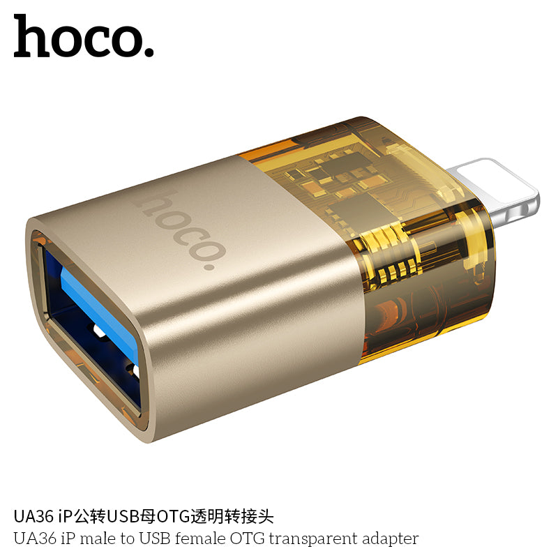 HD_SYNC:UA36 iP male to USB female OTG transparent adapter