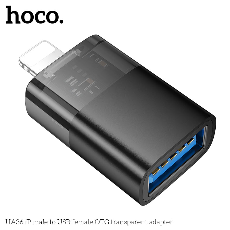HD_SYNC:UA36 iP male to USB female OTG transparent adapter