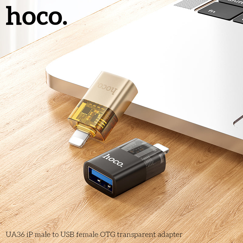 HD_SYNC:UA36 iP male to USB female OTG transparent adapter