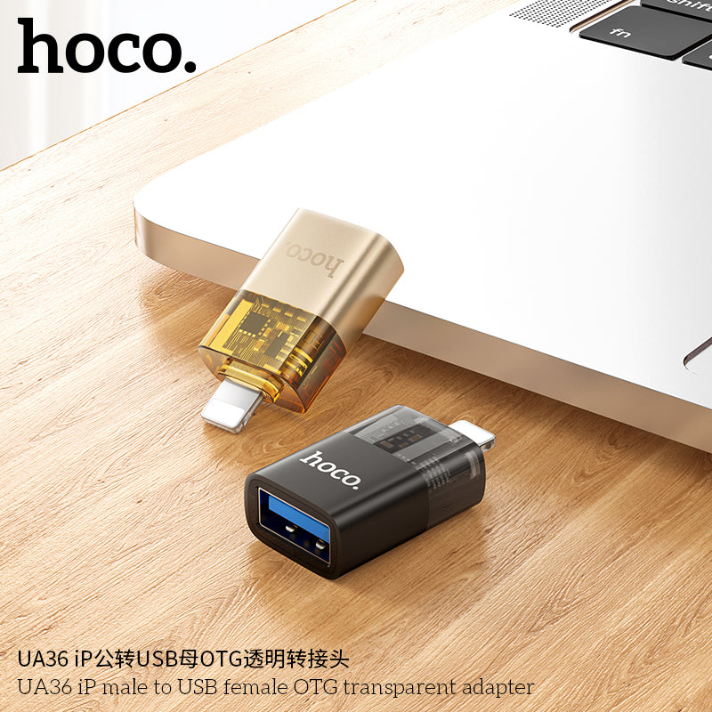 HD_SYNC:UA36 iP male to USB female OTG transparent adapter