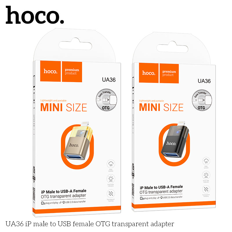 HD_SYNC:UA36 iP male to USB female OTG transparent adapter