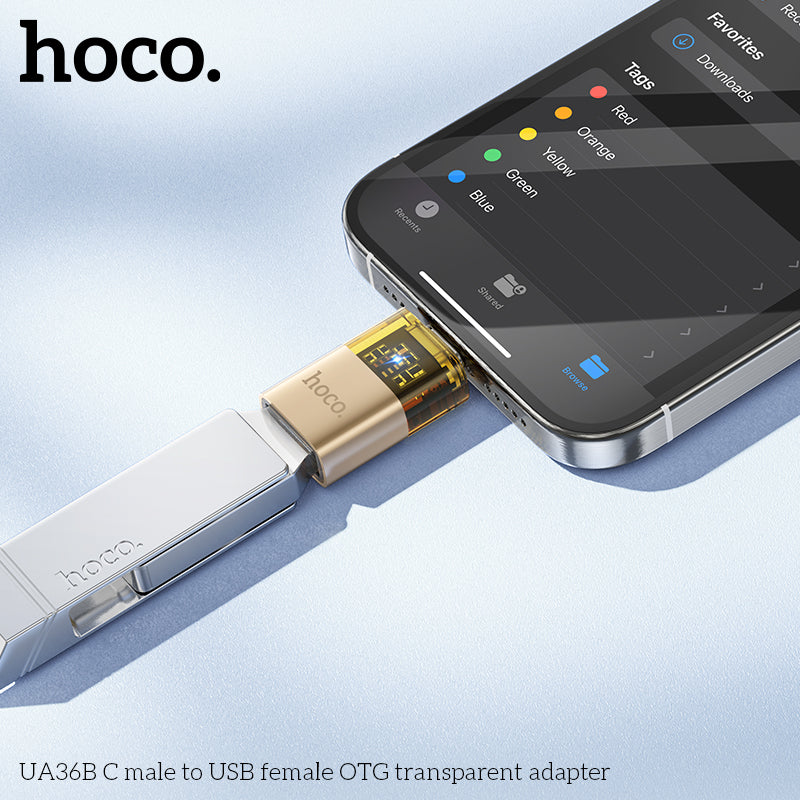 HD_SYNC:UA36B C male to USB female OTG transparent adapter