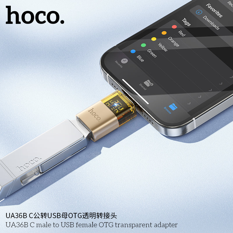 HD_SYNC:UA36B C male to USB female OTG transparent adapter