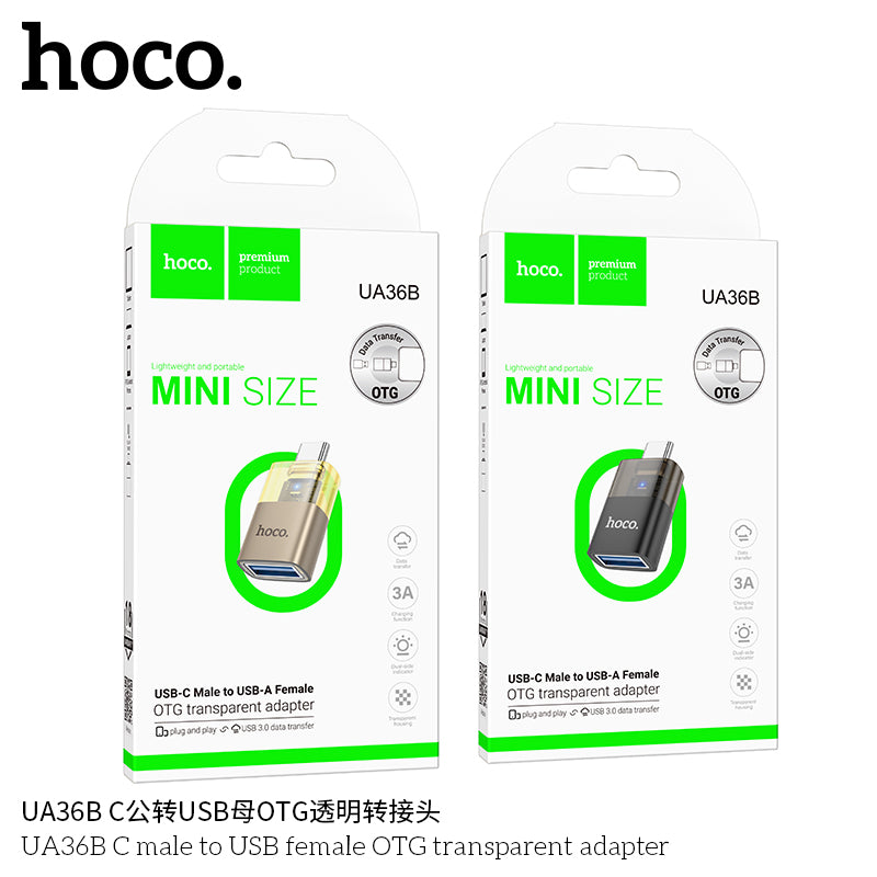 HD_SYNC:UA36B C male to USB female OTG transparent adapter