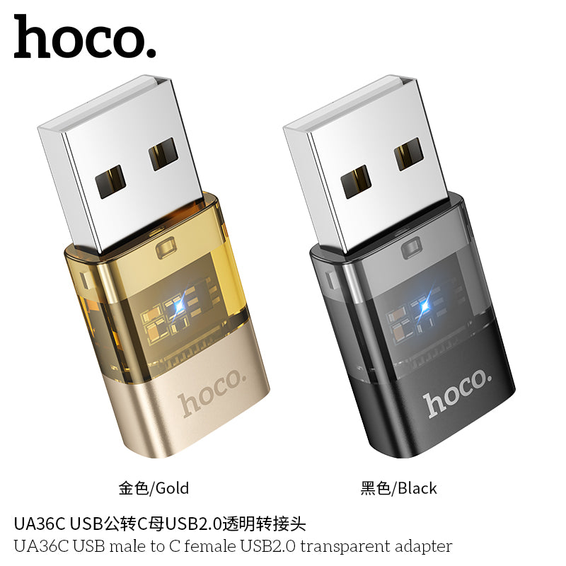 HD_SYNC:UA36C USB male to C female USB2.0 transparent adapter