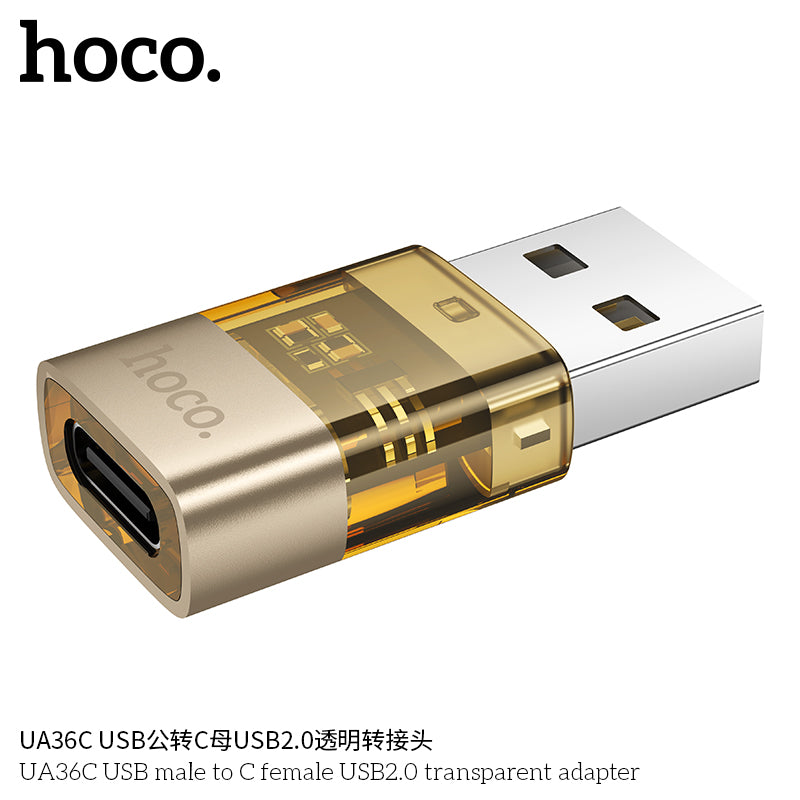 HD_SYNC:UA36C USB male to C female USB2.0 transparent adapter