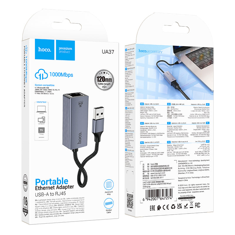 HD_SYNC:UA37 USB ethernet adapter(1000 Mbps)