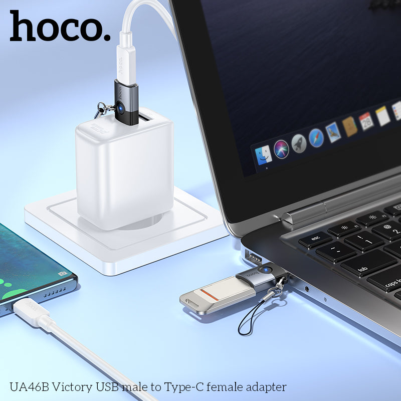 Hoco UA46B Victory USB male to Type-C female adapter – TEQ PTY LTD
