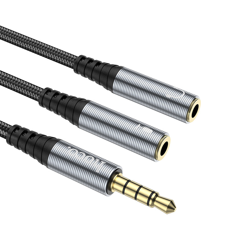 HD_SYNC:UPA21 2-in-1 3.5 headset audio adapter cable(male to 2*female)