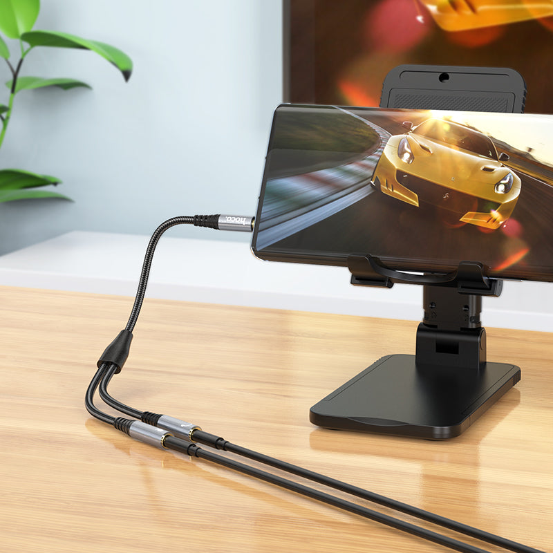 HD_SYNC:UPA21 2-in-1 3.5 headset audio adapter cable(male to 2*female)