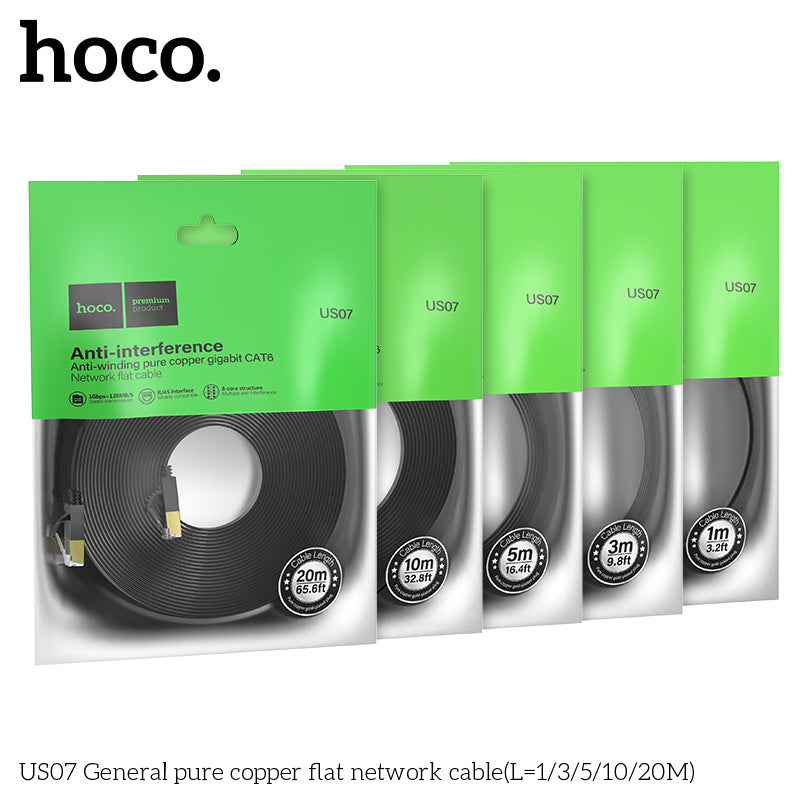 HD_SYNC:US07 General pure copper flat network cable(L=10M)
