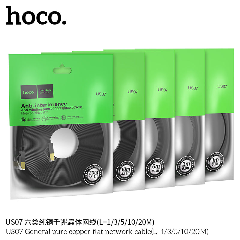 HD_SYNC:US07 General pure copper flat network cable(L=3M)